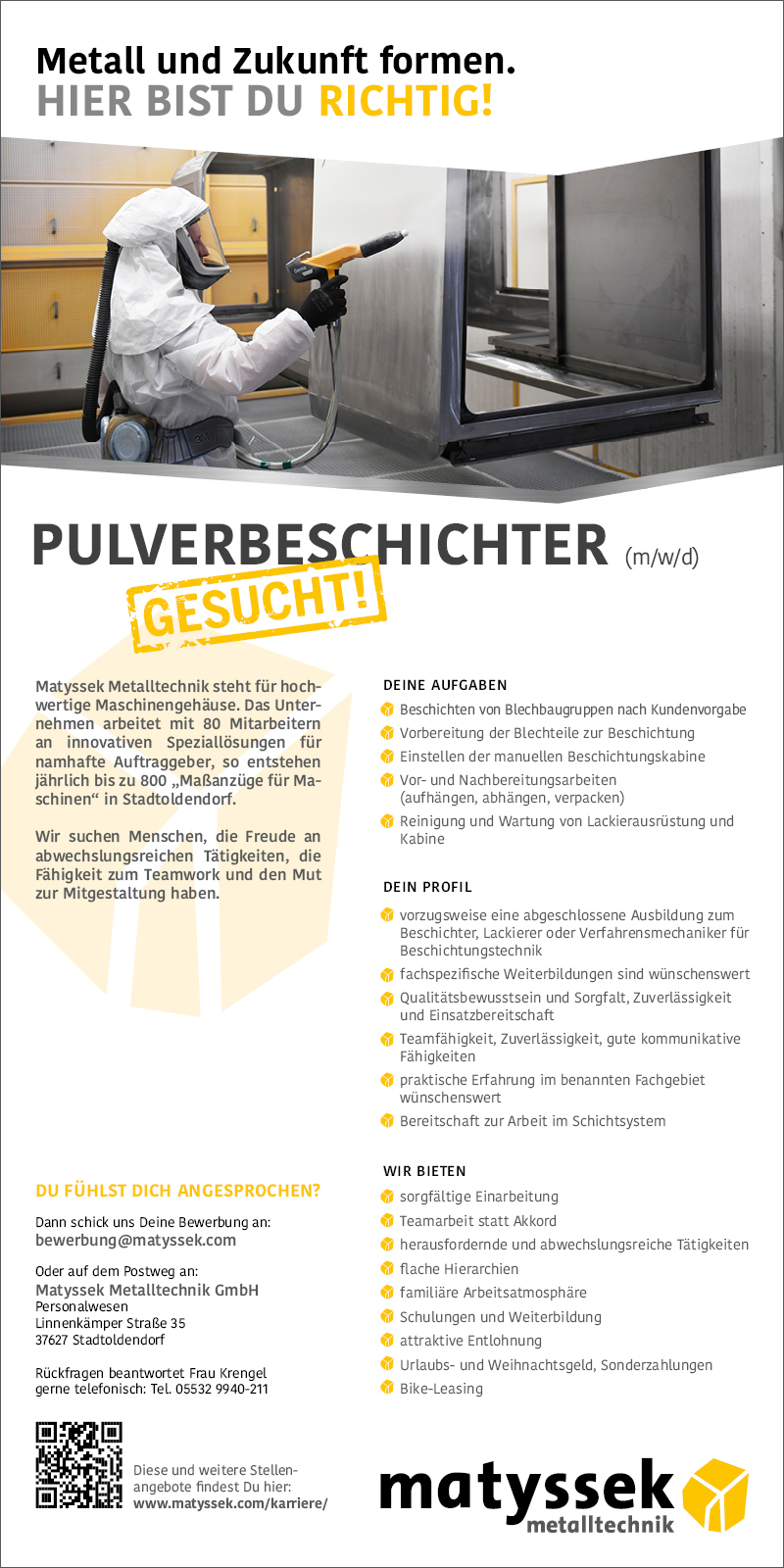 Pulverbeschichter (m/w/d) - Matyssek Metalltechnik GmbH
